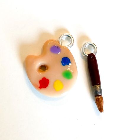 Clay Accessories, Mini Clay, Sculpture Art Clay, Clay Paint, Artist Palette, Pasta Francesa, Clay Jewelry Diy, Fimo Clay, Clay Figures