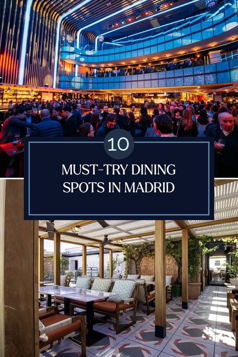 Experience the culinary marvels of Madrid with our definitive list of 10 must-try restaurants for 2024. From upscale Michelin-starred delights to lively dining outposts like Platea and Picos Pardos Sky Lounge, there's something for every palate and occasion. Explore high-quality dining establishment photos, detailed menus, and insider tips to guide your culinary journey throughout this historic city. Don't miss out on your chance to savor the rich flavors and vibrant dish presentations of Madrid's finest spots that will leave you inspired and full. Grab your friends and treat yourself to a memorable dining experience in Madrid! Restaurants Madrid, Restaurants In Madrid, Madrid Restaurants, Sky Lounge, Top 10 Restaurants, Spanish Restaurant, Sky Bar, Best Steak, Restaurant Guide