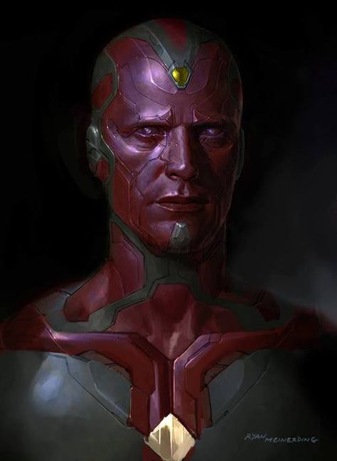 Vision Concept Art, Ryan Meinerding, Marvel Vision, Paul Bettany, Avengers Age Of Ultron, Marvel Comics Superheroes, Conceptual Artist, Avengers Age, Marvel Entertainment