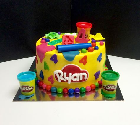 Play Dough Cake Ideas, Playdoh Birthday Cakes, Playdoh Cake Ideas, Playdough Cake Birthday, Play Doh Birthday Cake, Play Dough Birthday Party Ideas, Playdough Birthday Party Ideas, Playdoh Birthday Theme, Play Dough Cake