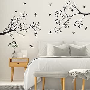 Tree Branch Wall Art, Bird Wall Decals, Tree Branch Wall, Wall Art Decals, Living Room Nursery, Family Tree Wall Decal, Deco Stickers, Tree Wall Stickers, Wall Stickers Bedroom