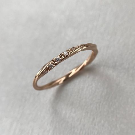 Delicate Stacking Rings, Curved Wedding Band, Morganite Engagement, Morganite Engagement Ring, Unique Diamonds, Eternity Ring Diamond, Stackable Ring, Diamond Eternity, Delicate Rings