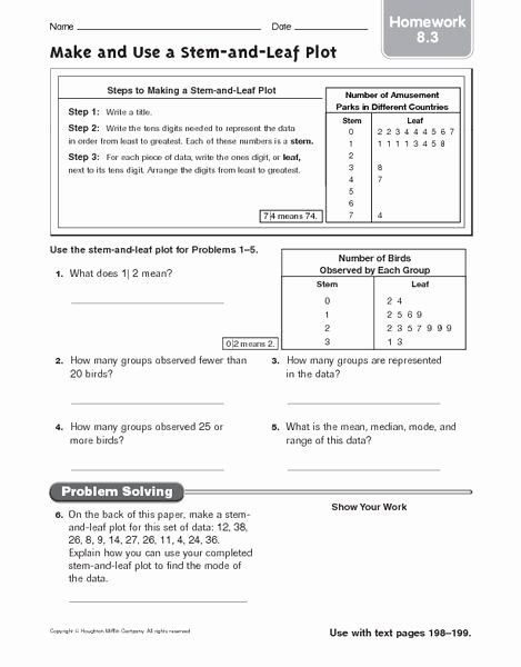 Stem And Leaf Plot, Plot Worksheet, Plot Activities, Graphing Quadratics, 2nd Grade Reading Worksheets, 5th Grade Worksheets, Study Site, Math Practice Worksheets, Handwriting Practice Worksheets