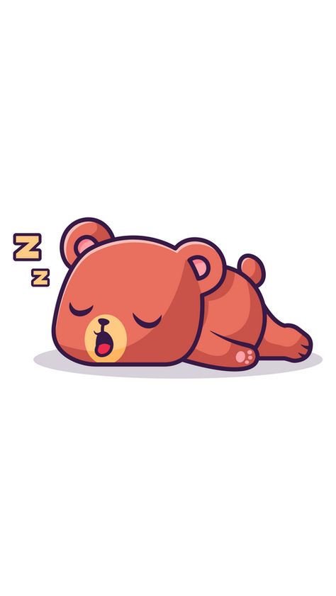 The cutie in our fanart Cute Red Bear Sleeps Sticker seems to be in its hibernation period. During this time, bears slow their metabolism and lower their body temperature to conserve energy. They may... Sleeping Bear Drawing, Sleep Stickers, Sleeping Sticker, Sleepy Bear, Conserve Energy, Sleeping Bear, Bear Drawing, Animal Illustrations, Cute Paintings