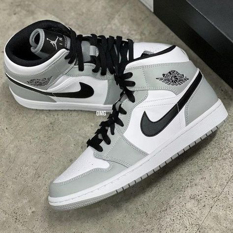 Airforce Jordan 1, Grey Nike Air Jordans, Air Jordan Grey Outfit, Jordans 1 Smokey Grey, Air Jordons1, Light Grey Jordans, Nike Air Jordan 1 Smokey Grey, Jordan 1s Gray, Grey Nike Jordans