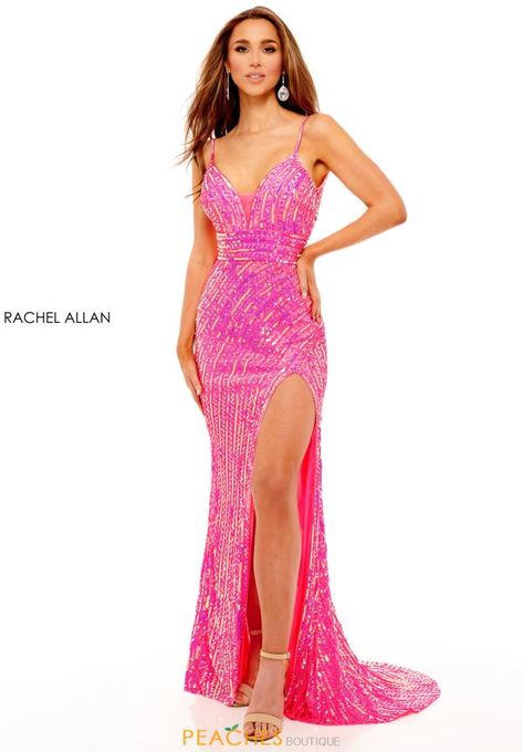 Rachel Allan Dress 70166 | PeachesBoutique.com Elegant Long Dresses, Mac Duggal Prom, Trumpet Dress, Beaded Tulle, Terani Couture, Rachel Allan, Formal Cocktail Dress, Couture Candy, Perfect Prom Dress