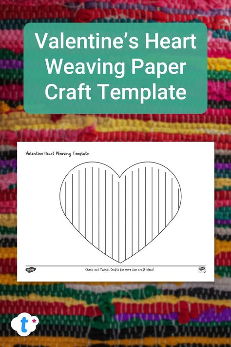 Crafting is the perfect way to get children practising those all-important fine motor skills. Celebrate Valentine’s Day and get creative with your class with our Valentine’s heart weaving activity, and sign up to Twinkl for more handy templates. #Valentinesactivities #craftingwithkids #craftingforkids #teachingresources #teaching #twinkl #twinklresources #parents Paper Weaving Heart, Heart Weaving, Weaving Paper, Paper Craft Template, Weaving Patterns Design, Heart Printable, Paper Weaving, Heart Template, Papercraft Templates