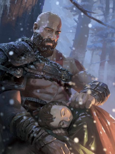 Faye X Kratos, Atreus Ragnarok Fanart, Kratos And Atreus Ragnarok, Kratos X Atreus, Atreus And Kratos Fanart, Older Atreus, God Of Wars Fanart, God Of Wars Ragnorak Fanart, Heimdall X Atreus