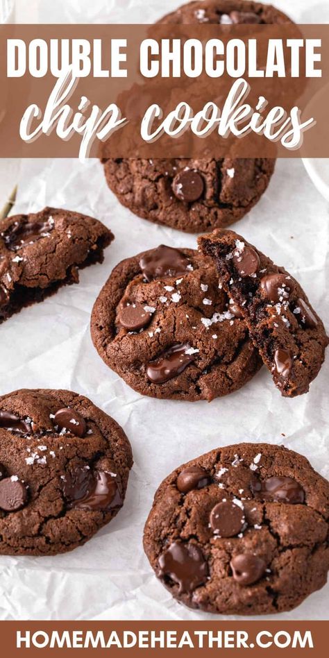 The Best Double Chocolate Chip Cookies Recipe Best Double Chocolate Chip Cookies, Double Chocolate Chip Cookies Recipe, Double Chocolate Chip Cookie Recipe, Double Chocolate Chip Cookie, Chocolate Chip Oatmeal Cookies, Cookie Balls, Bakery Products, Chocolate Chip Cookies Recipe, Double Chocolate Chip Cookies