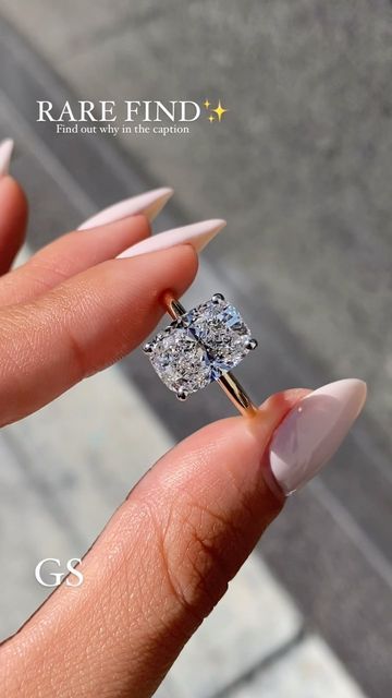 Golden String Inc on Instagram: "Why is this Elongated Cushion Cut a rare find?! It’s because standard elongated cushions often come in a 1.2 ratio. However I dig deep and go for options 1.3ish +… in this case, I came across this STUNNING RARE elongated cushion with a 1.36 ratio!! This gives the spready look of a radiant cut but the soft corners of a cushion♥️ I take the words Dream Ring very seriously 😉 •4.5ct Elongated Cushion Cut on our Two Tone Solitaire + Hidden Halo Setting💎 The rings Enlonged Cushion Engagement Ring, Elongated Cushion Vs Oval, Enlonged Cushion Cut, Elongated Cushion Cut With Wedding Band, Radiant Vs Elongated Cushion, Elongated Cushion Vs Radiant, Elongated Cushion Engagement Ring Halo, Elongated Cushion Engagement Ring With Wedding Band, Elongated Cushion Engagement Ring Gold