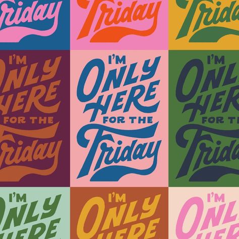 Typographic Instagram Post, Maximalist Graphic Design, Free Retro Fonts, Event Moodboard, Lettering Idea, Typo Inspiration, Mary Kate Mcdevitt, Friday Post, Digital Lettering