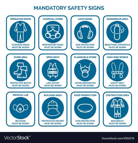 Mandatory Signs, Safety Signs And Symbols, Health Is Wealth Quotes, Goal Zero, Safety Signs, Safety Posters, Safety Work, Chicken Breast Recipes Healthy, Sport Club