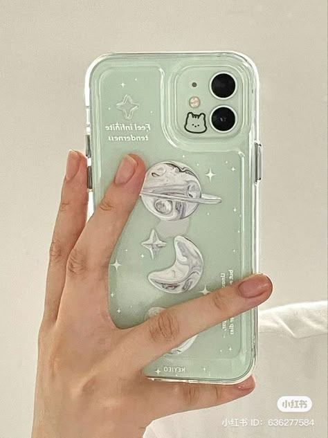 Case Hp Design, Casing Hp Aesthetic, Iphone 11 Green, Mint Phone Case, Silver Phone Case, Clear Phone Case Design, Kawaii Iphone Case, Chinese Social Media, Winter Dream