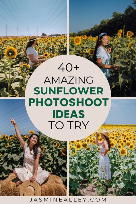 Are you ready to add a splash of golden aesthetic to your feed? Dive into my blog post for 47 creative sunflower photoshoot ideas. Whether you’re twirling in a field of sunflowers or bringing that sunny vibe indoors, I’ve got all the tips and tricks to make your sunflower photoshoot pop. So grab your camera, find your light, and create some magic! Don’t forget to share your snaps with me – I can’t wait to see the sunshine you capture! Click the pin to check out the full post. Posing In Sunflower Field, Sunflower Farm Outfit Ideas, Posing With Sunflowers, Photo Ideas In Sunflower Fields, Sunflower Photo Shoot Outfits, Sunflower Field Poses Family, Sunflower Outfit Photoshoot, Outfit Ideas For Sunflower Photos, Sunflower Photo Session