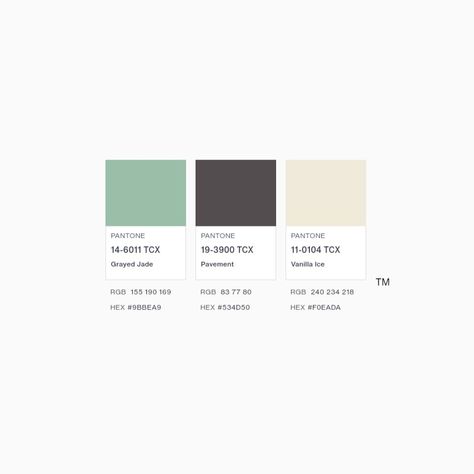 Grayed Jade, Pavement and Vanilla Ice Color Palette Ice Color Palette, Lilac Color Palette, Railroad Apartment, Grayed Jade, Amazing Illustrations, Light Lilac, Green Palette, Pantone Colors, Lilac Color