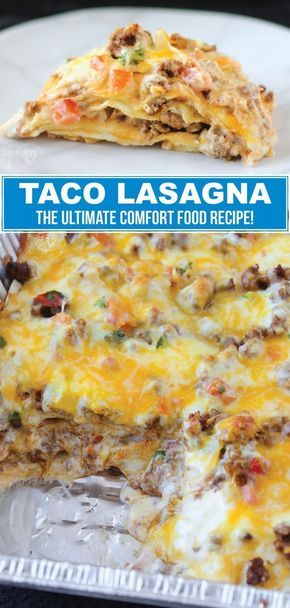 Taco Lasagne, Taco Lasagna Recipe, Recipes Potatoes, Taco Lasagna, New Recipes For Dinner, Recipes Pork, Easy Weeknight Dinner, Dinner Healthy, Penne Pasta