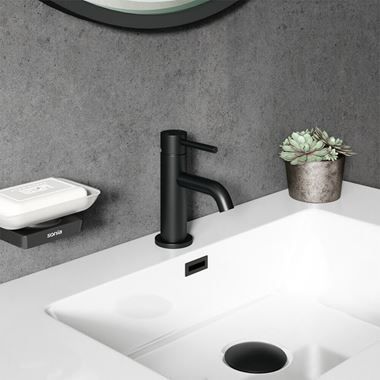 Black Bathroom Taps | Matt Black Basin & Bath Taps | Drench Black Bathroom Taps, Small Kitchen Sink, Small Basin, Modern Basin, Bath Mixer Taps, Wall Mounted Taps, Black Taps, Shower Fittings, Bath Shower Mixer Taps