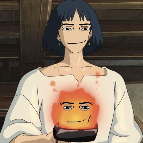 Blonde Studio Ghibli Characters, Howls Moving Castle Reaction Pic, Studio Ghibli Reference Photos, Matching Studio Ghibli Icons, Sophie Howls Moving Castle Fan Art, Howls Moving Castle Art Fanart, Howl X Y/n, Howls Moving Castle Pfp Matching, Calcifer As A Human