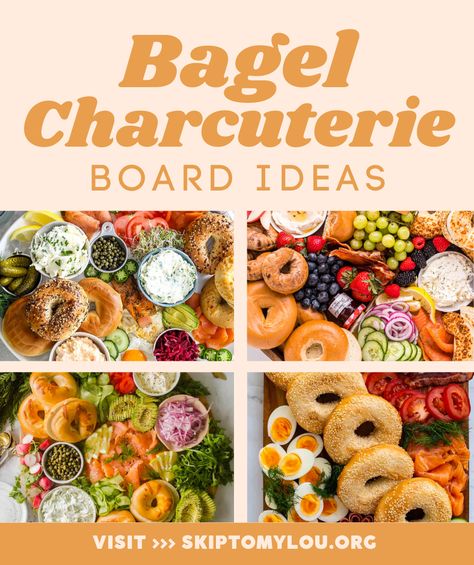 Bagel Breakfast Charcuterie Board Ideas, Healthy Brunch Board, Bagels Brunch Ideas, Bagel Charcuterie Board Ideas Simple, Breakfast Bagel Charcuterie Board, Charcuterie Board Bagels, Bagel Brunch Boards, Brunch Bagel Charcuterie Board Ideas, Mini Bagel Charcuterie Board