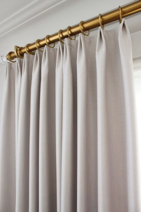 French Pleat Drapery, Custom Curtains Drapery, French Pleat Curtains, Custom Drapery Panels, Pinch Pleat Draperies, Simple Window Treatments, Extra Long Curtains, French Pleat, Flat Roman Shade