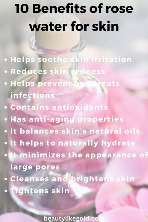 10 benefits of rose water for skin Uses For Rose Water, Benefits Of Rose Water, Rose Water For Skin, Rose Water Benefits, Skin Care Home Remedies, Homemade Face Cream, Face Skin Care Routine, Face Care Routine, Beauty Treats