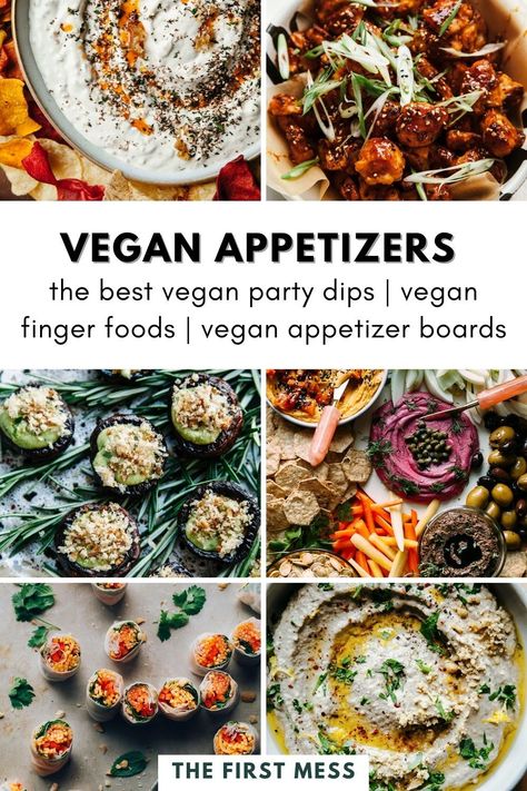 This roundup of vegan appetizers is a thorough source of inspiration for your Christmas menu planning and Thanksgiving menu ideas. In this post, we have vegan finger foods, vegan gluten free holiday appetizers, grab and go snacks, dairy free dips, and even some vegan fancy appetizers if you’re in the mood. If you're looking for veggie bites appetizers or vegan appetizer board options, check this post out Finger Foods Vegan, Gluten Free Holiday Appetizers, Gluten Free Thanksgiving Appetizers, Vegan Appetizer Recipes, Gluten Free Dairy Free Appetizers, Vegan Appetizers Easy, Grab And Go Snacks, Veggie Appetizers, Vegan Finger Foods