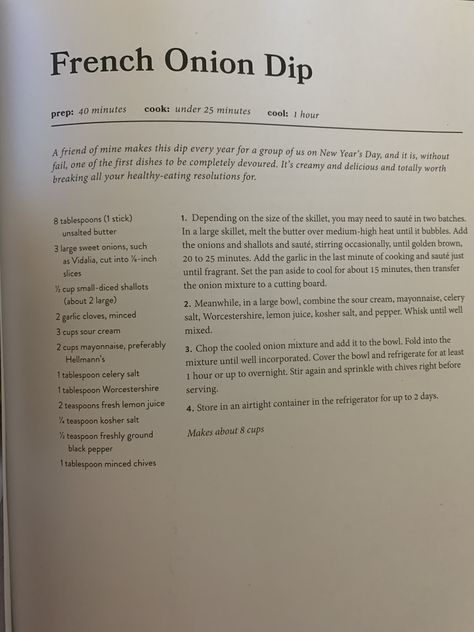 Joanna Gaines French Onion Dip, Magnolia Table French Onion Dip, Magnolia Table French Bread, Magnolia Kitchen Recipes, Joanna Gaines Magnolia Table Volume 2 Recipes, Magnolia Cookbook Recipes, Magnolia Table Recipes Joanna Gaines, Magnolia Table Chicken Florentine, Jojo Recipe