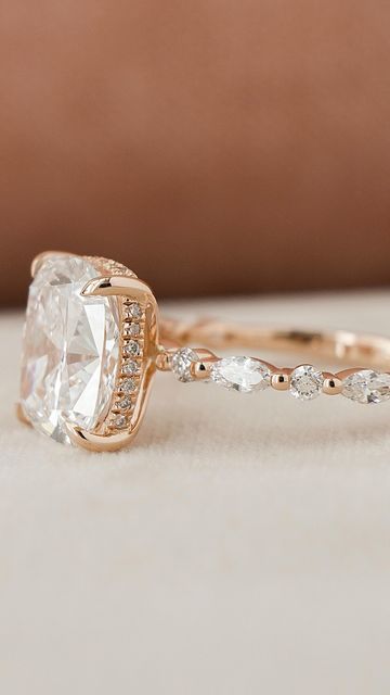 Keyzar Jewelry, Cute Engagement Rings, Elongated Cushion, Cushion Engagement Ring, Engagement Rings Cushion, Cushion Diamond, Girl Stuff, Big Girl, 2 Carat