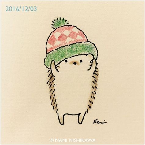 Hedgehog Drawings, Christmas Drawing Ideas, Hedgehog Drawing, Christmas Drawing, Hedgehogs, A Drawing, Cute Christmas, Christmas Card, Drawing Ideas