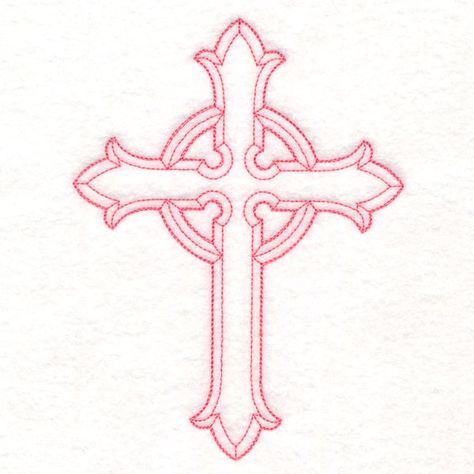 Library Embroidery, Cross Embroidery Designs, Cross Drawing, New Tattoo Designs, Cross Tattoo Designs, Flower Drawing Tutorials, Old Rugged Cross, Tattoo Stencil Outline, Outline Designs