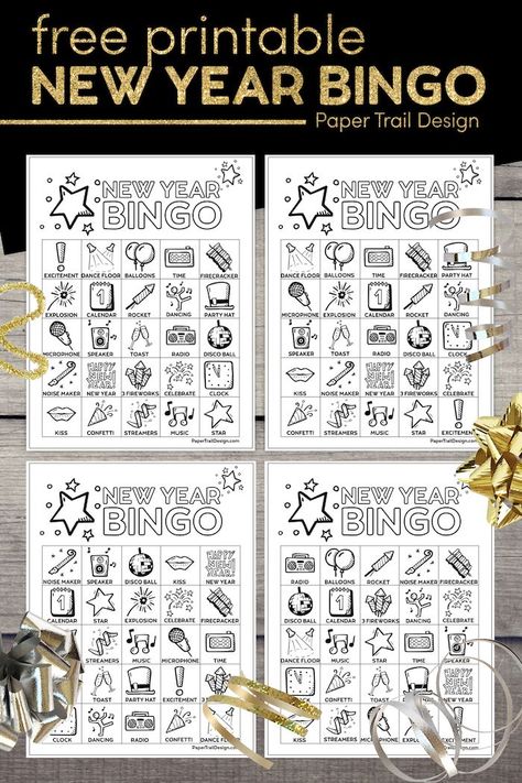 New Years Activities For Students, Nye Bingo Free Printable, New Years Activities For Elementary Kids, I Spy New Years Printable, New Year Bingo Printable, New Years At Noon For Kids, New Years Eve Bingo Free Printable, Nye Printables For Kids, New Years School Activities