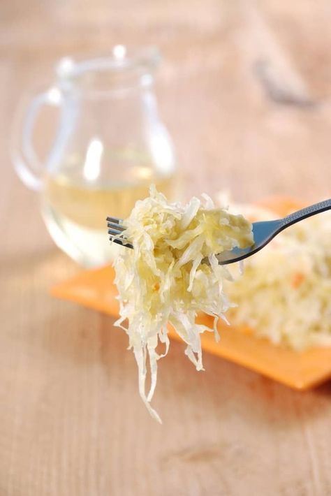 9 Benefits of Sauerkraut | Did you know that this often-enjoyed side dish is extra good for you? Sauerkraut is a probiotic food and should be included in your diet. This post will explain the 9 benefits of sauerkraut and why you should eat it every day! | A Sweet Pea Chef #benefitsofsauerkraut #sauerkraut Probiotic Food, Raw Sauerkraut, Making Sauerkraut, Raw Cabbage, Probiotic Skin Care, Fermented Cabbage, Natural Probiotics, Prebiotics And Probiotics, Filling Food