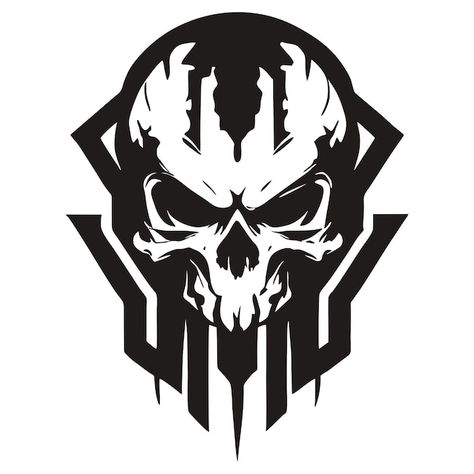 Esports skull logo icon, logo mark, blac... | Premium Vector #Freepik #vector #skull-logo #logo #logo-illustration #skull Skull Symbol, Armor Logo Design, Black And White Logo, Reaper Logo Design, Skeleton Logo Design, Skull Logo Design, Skull Crest Design, Vector Art Illustration Graphics, Skull Vector Logo