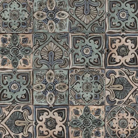 Patterned Wall Tiles, Mandala Decor, Patterned Wall, Merola Tile, Tiles Texture, Wall Installation, Beautiful Tile, Ceramic Wall Tiles, Wall And Floor Tiles