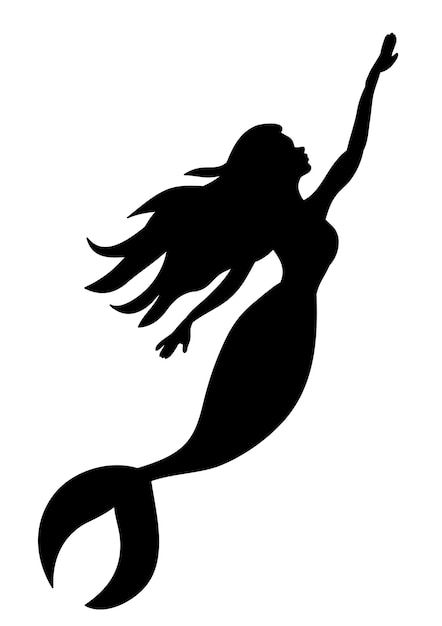 Ocean Art Projects, Patterns Drawing, Mermaid Vector, Witch Silhouette, Halloween Cocktail, Mermaid Clipart, Fish Silhouette, Idee Cricut, Fantasy Mermaid