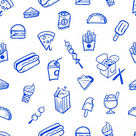 Wrap Illustration Food, Food Pattern Design, Food Illustrations Vector, Food Illustration Art Graphics, Food Pattern Illustration, Bin Illustration, Street Food Illustration, Market Poster Design, Food Festival Design