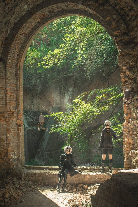 Crying In The Club, 2b X 9s, Nier Replicant, 2b Cosplay, Nature Music, Wallpaper Animes, Fantasy Places, 5th Anniversary, Landscape Artwork