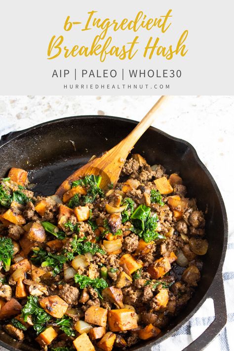 Chicken Hash, Aip Diet Recipes, Breakfast Hash Recipes, Ground Beef Breakfast, Aip Breakfast, Autoimmune Paleo Recipes, Aip Paleo Recipes, Hash Recipe, Whole 30 Breakfast