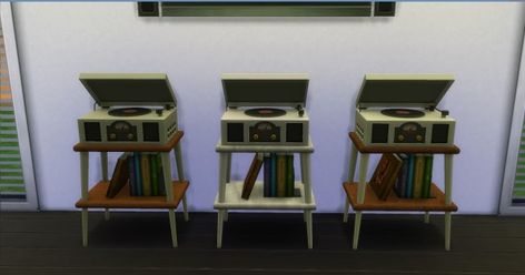 Mod The Sims: Vinyl Stereo Record Player by AdonisPluto Record Player Stand, Vinyl Player, Sims 4 Downloads, My Sims, Record Player, Sims Cc, Sims 4 Cc, The Sims, Sims 4