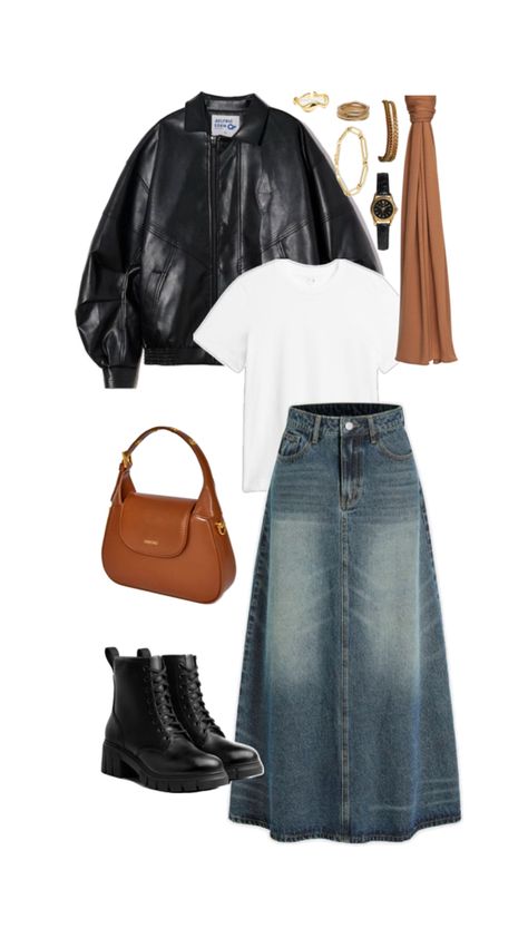 #fall #autumn #outfit #falloutfit #outfitinspo #wardrobe #hijabi #inspiration #colorcombinations #modest #modestfit #modestoutfits #fallmodest Autumn Outfit Inspo, Modest Girly Outfits, Stylish Outfits Casual, Modest Casual Outfits, Modesty Outfits, Cute Modest Outfits, Muslim Outfits Casual, Hijabi Fashion Casual, Fashion Top Outfits