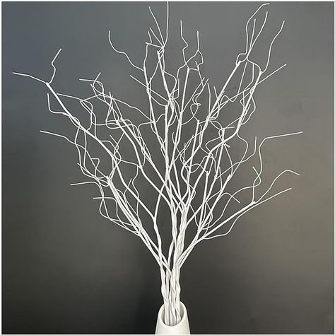 Amazon.com: 5Pcs Pure White 29.5" Lifelike Curly Coral Branches Dry Artificial Twigs Fake Plants Bendable Sticks Stems DIY Craft Vases Home Wedding Garden Hotel Office Decor : Home & Kitchen Terrace Office, Diy Crafts Vases, Artificial Branches, Hotel Office, Willow Branches, Floral Branch, Wedding Garden, Blue Ice, Vase Fillers