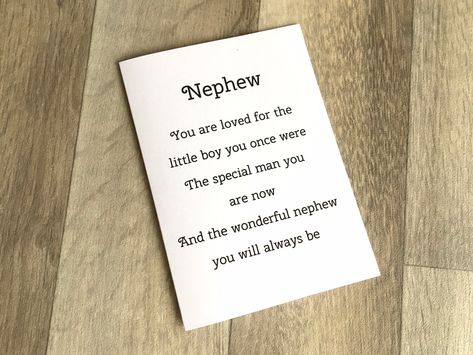 Appreciation Note, Nephew Birthday, 18th Birthday Cards, Football Birthday, Simple Words, Handmade Birthday Cards, Funny Birthday Cards, Funny Cards, Personalized Card