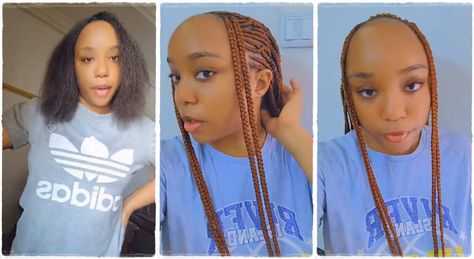 A cute lady who has an extended forehead has gone viral on TikTok after her video gained more than 5.9 million views as people reacted to her beauty. Braids For Big Foreheads African, All Back Hairstyle, Viral On Tiktok, Braided Cornrow Hairstyles, Big Forehead, Cornrow Hairstyles, Viral Video, Cute Woman, Pretty Woman