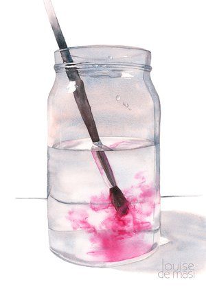 Patreon Index — Louise De Masi Watercolour Artist Food Art Painting Watercolour, Watercolor Techniques Tutorial, Seahorse Art, Sketch Note, Flowers In Jars, Jar Art, Diy Watercolor Painting, Painted Jars, Painting Art Lesson