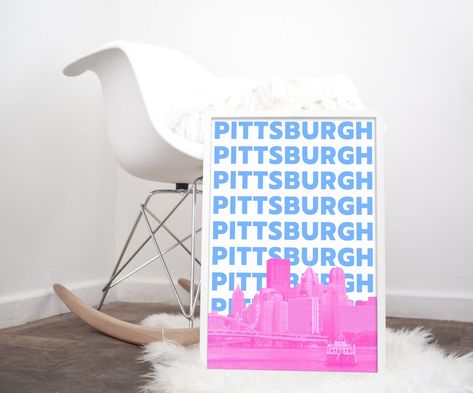 "Pittsburgh Print | Pittsburgh Wall Art | Pittsburgh Poster | Pittsburgh Art Print | Pittsburgh Skyline  ⭐️PLEASE NOTE: This product is an INSTANT download. Whether you live in Pittsburgh, love to visit, or a native then this print is perfect for you!  With its pink and light blue colors, along with the Pittsburgh skyline, it makes great home decor! ⭐️ HOW IT WORKS: Upon purchase, you will receive your instant download via the email associated with your Etsy account. This print is formatted in J Pittsburgh Decor, Pittsburgh Poster, Pittsburgh Art, Minneapolis Skyline, Pittsburgh Skyline, Funky Design, Light Blue Color, Etsy Account, Minneapolis