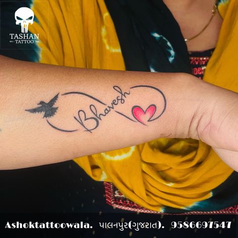 TashanTattoo
AshokTattooWala
S.20. Tirupati plaza
Opp. New bus stand
Near gd modi collage
Palanpur (gujrat)
9586697547
9687533310 Infinity With Name Tattoo, Tettu Design Tattoo For Girl, Name With Design Tattoo, Infinity Tattoo Designs For Women, Name Tattoo With Design, Name With Butterfly Tattoo, Infinity Tattoo Designs With Name, Name Tattoos For Women, Infinity Name Tattoo