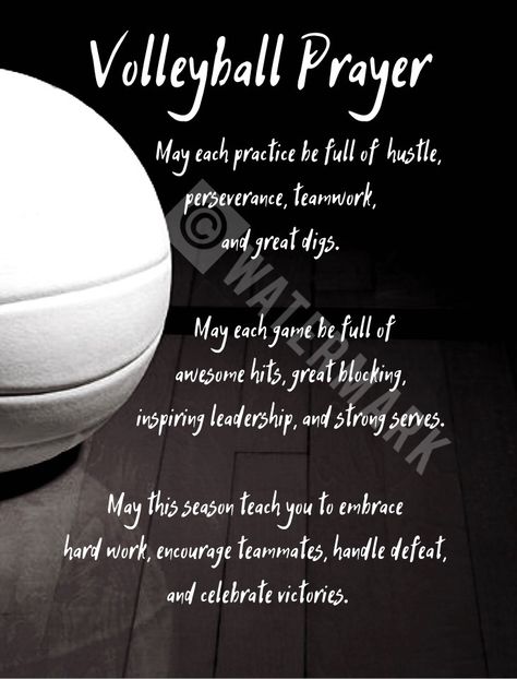 Prayers For Volleyball Players, Prayers Before A Volleyball Game, Volleyball Prayer Quotes, Volleyball Printable, Volleyball Christmas Gifts, Athletes Prayer, Lookout Mountain Georgia, Inspirational Volleyball Quotes, Volleyball Accessories