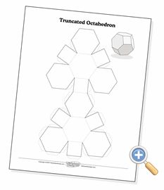 Polyhedron Template, Octahedron Template, Roman Dodecahedron, Dodecahedron Products, Icosahedron Product Design, Truncated Octahedron, Diy Pots, A Worksheet, Paper Model