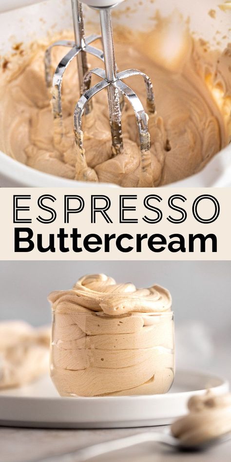 Espresso Buttercream Frosting, Espresso Buttercream, Frosting Recipes Easy, Cake Frosting Recipe, Homemade Frosting, Butter Icing, Buttercream Recipe, Cake Fillings, 4 Ingredient