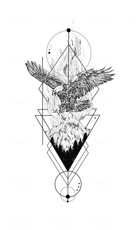 customs geometric tattoo design Geometric Tattoo Eagle, Eagle Tattoo Arm, Geometric Bear Tattoo, Geometric Animal Tattoo, Leg Sleeve Tattoos, Leg Tattoo Ideas, Wrist Tattoo Cover Up, Freedom Tattoos, Animal Sleeve Tattoo